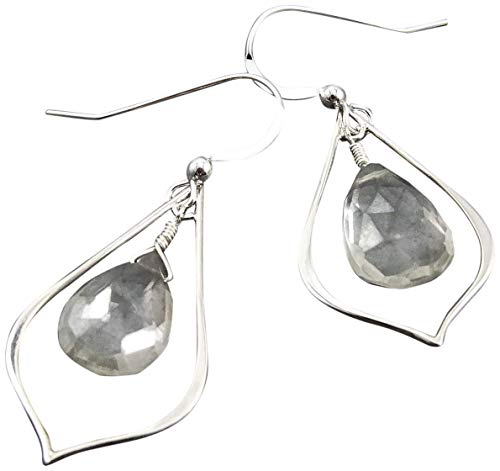 Designed By Stacey Handmade 925 Sterling Silver Teardrop Earrings, Light