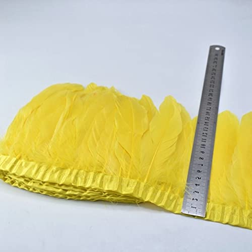 10 Metri Bianco Naturale Artigianato Piume Trim Ricamo Plume Abbigliamento Da Cucire Fai Da Te Matrimonio Piuma D'oca Festa