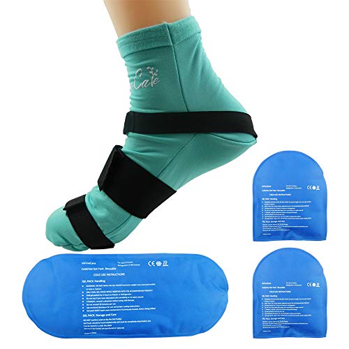 Cold Therapy Socks (w/Compression Strap) - Ice Pack Socks Man/Woman Cooling Socks Gel
