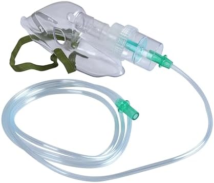 Universal Nebulizer Mask Kit for Adults, Mask with Air Tube, Nebulizer Mask Kit and Pipe Set, Comfortable Oxygen Delivery Set for Home and Hospital Use (Pack of 1)