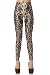 QZUnique Women's Snake Skin Pattern Shaping Sexy Capri Leggings M