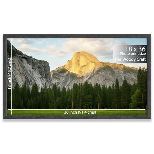 Image of 18x36 Photo Frame | Black Photo Frame For Wall | Vintage Wall Frame | Wooden Photo Frame With Premium Finish | Modern Big Photo Frames For Wall | Ideal Hanging Photo Frames For Wall Decoration