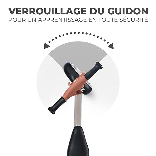 Kinderkraft TOVE Draisienne en Métal, Vélo sans Pédale, Velo Bebe, Durable, 1,5 an à 25 kg, selle réglable, Beige – vue 5