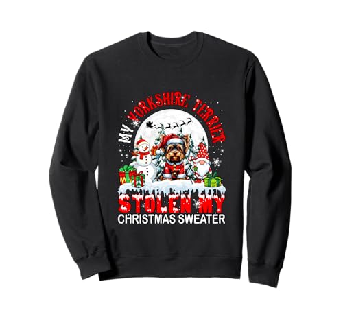Mein Yorkshire Terrier hat Meinen Weihnachtspullover gestohlen Santa Dog Sweatshirt
