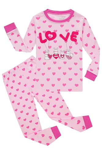 Image of KikizYe Girls Pajamas Set Kids Long Sleeve PJs Cotton Jammies
