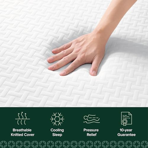 Zinus Queen Mattress - 6 Inch Green Tea Essential Foam Mattress, Affordable Mattress, Pressure Relief, for Cool Sleep, CertiPUR-US Certified Foam, Mattress in a Box, 10-Year Warranty, Queen Size by Zinus - Image 2