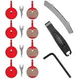 4 Pairs Bike Brake Pads, Bicycle Disc Brake Pads Compatible...