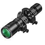 CVLIFE 1.5-5x32 Crossbow Scope , 20-100 Yards Ballistic Reticle, 300 FPS - 450 FPS Speed Adjustment and Red Green Illuminated Optic for Cross Bow