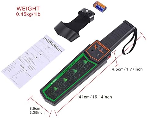 Portable Hand Held Metal Detector Pinpointer,Security Wand Scanner Optional Sound & Vibration Modes Detects Weapons,nails,lost jewelry