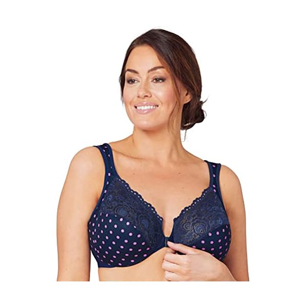 Glamorise-Womens-Plus-Size-Wonderwire-Front-Close-Bra-Underwire-1245 Glamorise Full Figure Plus Size Wonderwire Front-Closure Bra Underwire #1245