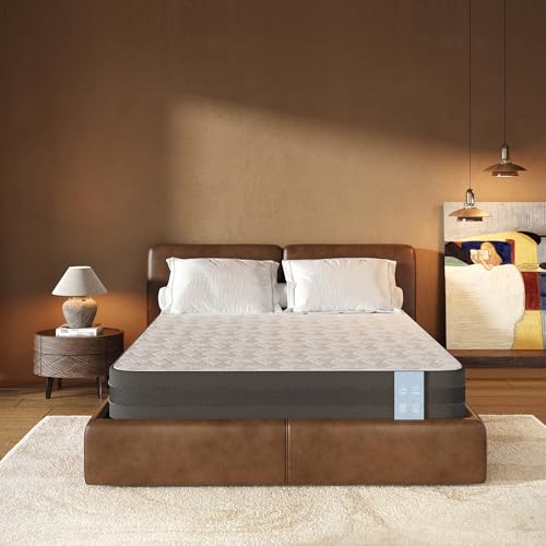 FLEXISPOT 10'' Full Size Cooling Gel Memory Foam Mattress, Viscose from Bamboo, Medium Firm, 10-Year Warranty, Mattress-in-A-Box, Certi-PUR & Oeko-TEX Certified, Washable, Fire-Resistant.