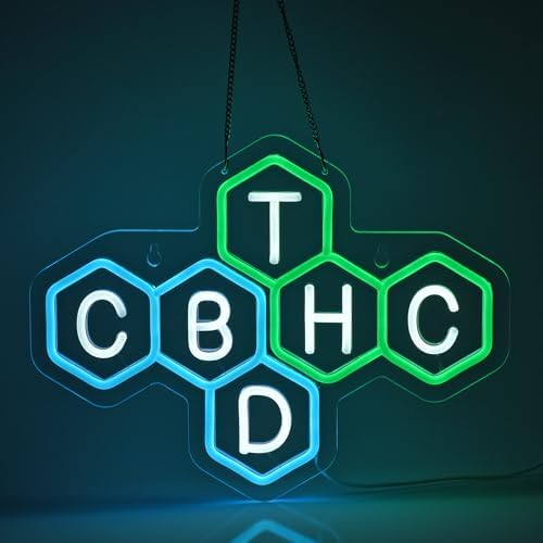 JOMOSPO CBD THC Neon Sign, Neon Lights Hanging Wall Art Decoration for ...