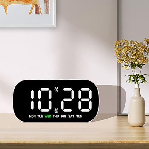 Alarma de dormitorio digital que soluciona los despertares tarde con reloj de mesa compacto 4