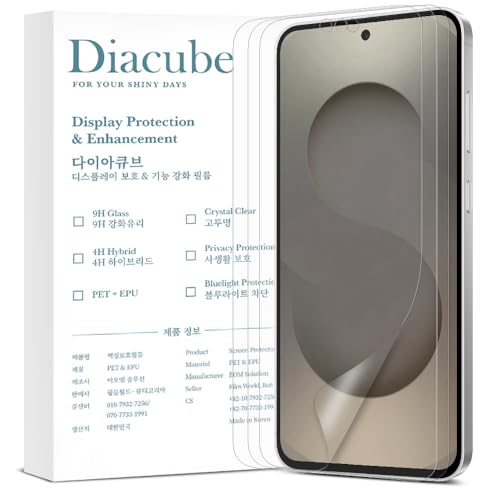 DIACUBE [3 Pack] For Samsung Galaxy S25 Edge, 3 Pack Anti-Glare Matte Screen Protector, [Support Fingerprint Unlock], Anti-Fingerprint, Full Coverage, Self-Healing, Bubble-Free Easy Installation with Alignment Applicator