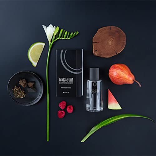 AXE Aftershave Black 4 X 100 ML Uomo - After Shave Lotion Balsam, idrata e nutre la pelle dopo la rasatura, acqua da barba per un uomo moderno e riposante