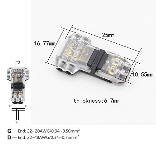 YUEMING 8 Pezzi Connettori Filo, Connettori Bassa