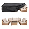 Patio Furniture Covers, Outdoor Furniture Cover Waterproof, Heavy Duty Funiture Covers for Outdoor Sectional Sofa Set Wicker Rattan Table Chair Rectangular(108" L × 82" W × 28" H)