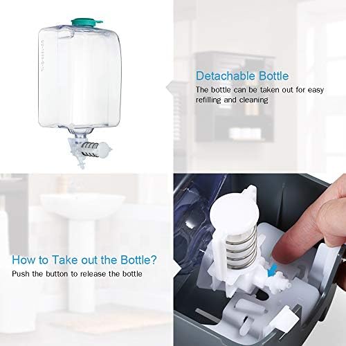 1000ml Wall Mounted Soap Dispenser CHUANGDIAN Shower Gel Liquid Shampoo Sanitizer Dispenser Holder for Business Public Places for Hotel, Office, Home, Healthcare Facilities?White?