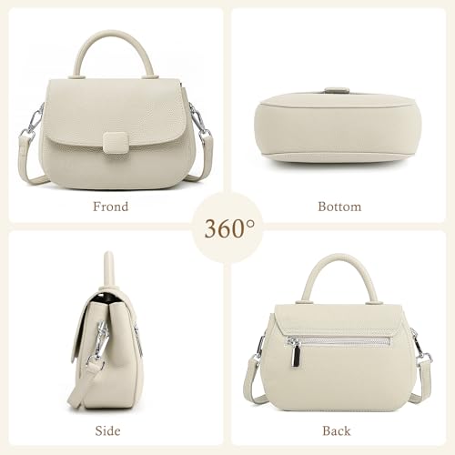 Image of MFFOR Genuine Leather Purse, Small Crossbody Bags for Women, Handbag | 8.3*2.4*5.9inch, Top handle, Shoulder purse, Multi-pocket, Adjustable strap