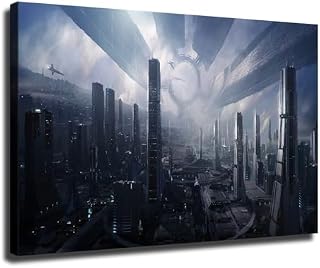 Mass Effect Castle Poster Canvas Wall Art Print Picture Oil Painting Aesthetic Children's Room Bedroom Living Room Home Decor (08x12inch Unframed)