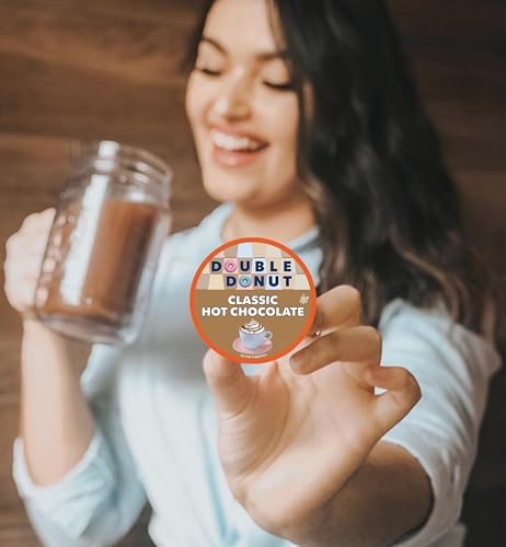 Double Donut Hot Chocolate Pods for Keurig K Cups Brewers, Single Serve Classic Hot Cocoa Pods, 24 Count — view 2