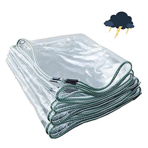 BAILR Lona Transparente Impermeable 0.9x1.5m, Lonas Plástico con Ojales Heavy Duty Resistente Al Polvo Resistente Al Agua Antiedad, Plantas Cubiertas Nvernadero Exterior Jardín (A 0.9x1.5m)