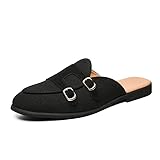 Generic YMML Casual Leder Moccasins Herren doppelte Börsen for Herren Schlupfschuhe große Größe 47 Ladungslaafer Outdoor-Fahrschuhe Wohnungen (Color : Black, Shoe Size : 39 EU)
