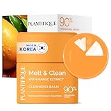 PLANTIFIQUE Korean Cleansing Balm Makeup Remover with Mango & Papaya Extracts, Hyaluronic Acid and Ceramide - Nourishing Melting Cleanser for All Skin Types 1.41 oz / 40 g (1, Mango)