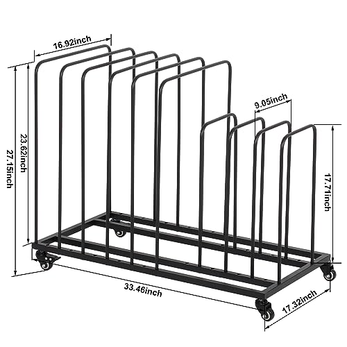 Image of tonchean Art Canvas Storage Rack with Wheels, Adjustable Art Drying Painting Rack Metal Painting Storage Easel Display Stands for Canvas Boards, Panels, Frames, Crafts Drying & Drawing Boards