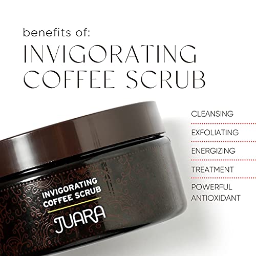 Juara - Invigorating Coffee Scrub | Smooth Rough Skin | Body Exfoliator | Chocolate, Espresso Scent | Hydrating Polish | Rejuvenating Cleanse | Cruelty Free, Paraben, Sulfate Free, Vegetarian | 8 Oz #TOP4