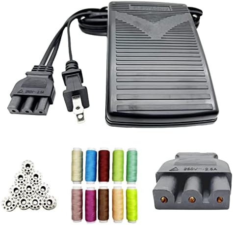 Singer Sewing Machine Power Cord, Singer Sewing Machine Pedal Replacement, Apply to Singer #359102-001 2263 2277 e99670 1304 4423 4411 4452 4432 44s 3116 3223 3337 3342 1507 2273 2259 7442 m3500