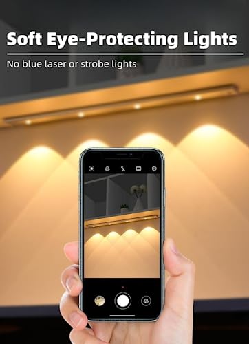 Garto Led Under Cabinet Lights Usb Rechargeable, Slim Closet Lights Motion Sensored Indoor, 4 Hill-Light Bulb Wireless Battery Powered Lighting For Counter Wardrobe Kitchen (Silver, 15.74In-2 Pack) #TOP6