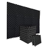 Krightlink 24 Pack Acoustic Panels, 2" X 12" X 12" Acoustic Foam Soundproof Studio Foam Wedges, High