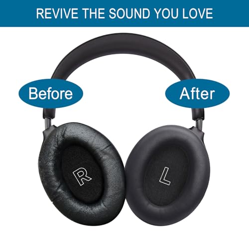 Ear Pads para Bose QC Ultra/New QuietComfort Ultra (2da Gen) - Negro | Almohadillas con Cuero Proteínico Suave, Espuma de Memoria, Grosor miniatura 6