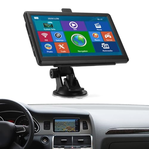 Car Sat Nav, 7"GPS Navigator TFT Touchscreen, Live Traffic Map For Car Truck Navigation, UK Maps Car DVD GPS Navigation Map Audio Systems Hands Call - Image 7
