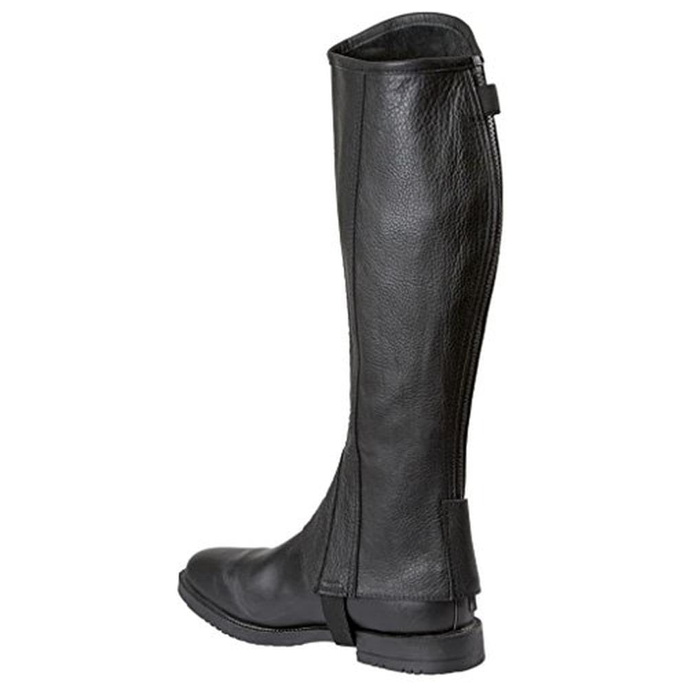Covalliero Minichaps en Cuir pour Cheval Elasto Noir Taille S