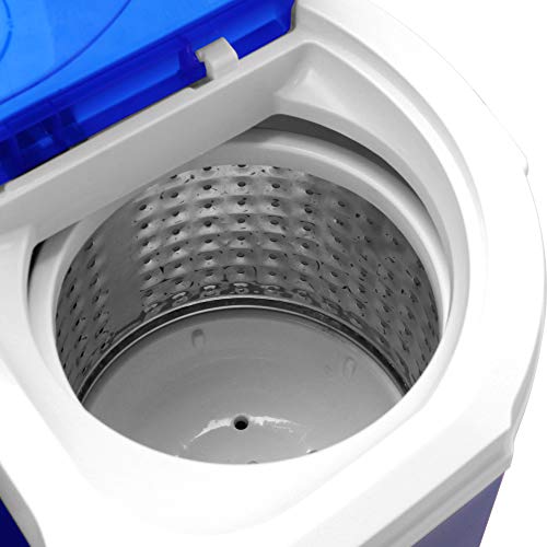 YEmirth Máquina de lavar portátil, lavadora de banheira dupla, mini máquina de lavanderia compacta c
