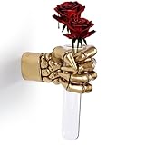 Halloween Wall Sculpture, Wall Mounted Creepy Skeleton Hands, Life-Sized Horror Skeleton Hands Decorations, Gothic Hanging Wall Art Sculpture,Unique Vase,Home Decor (Gold)