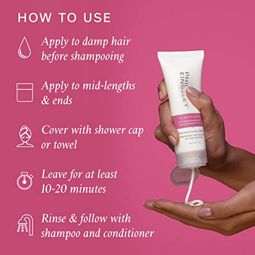 Philip Kingsley Elasticizer Deep-Conditioning Hair Mask Repair Treatment For Dry Damaged Colored Bleached All Hair Types Deeply Conditions Adds Bounce And Shine, 2.5 Oz #TOP5