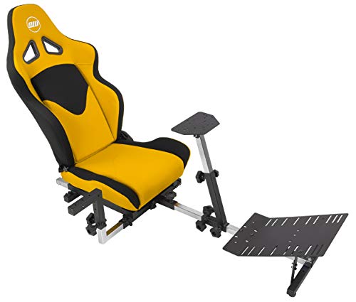 image for OpenWheeler GEN3 Racing Wheel Simulator Stand Cockpit, Yellow Seat. Co