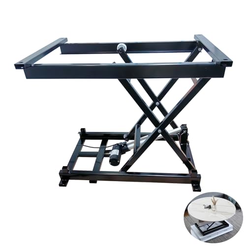 Electric Scissor Lift Table 7.5-27in 180Lbs Black