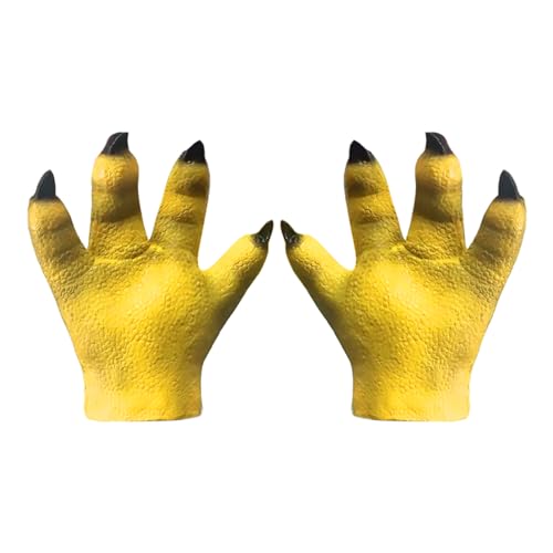 TINAYAUE Gants Griffe en Latex Souple pour Adulte, Déguisement Aigle/Poulet, Patte de Diable avec Griffe long - Accessoire Costume Halloween, Carnaval, Soirée EVJF, Fursuit Cosplay – vue 2