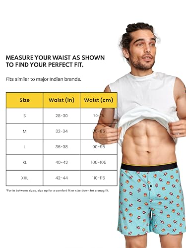 Image of Bummer Micro Modal Boxer Shorts for Men - Ultra Soft & Breathable, 3 Times Softer Than Cotton, Anti-Bacterial, Stretchable for Ultimate Comfort & Style, Pack of 1 (A Shark Tank Product)