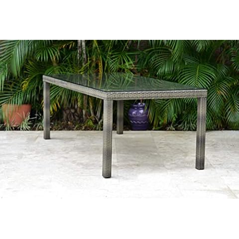 Midtown Concept Wilmington 1-Piece Rectangular Dining Table | Wicker | Ideal for Indoors Cover