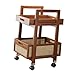 Bothyi 2 Tier Rolling Utility Cart Sofa Side Storage Cart Organizer with Wheels Movable Tea Table Bedside Table Trolley, 30cmx30cmx57.2cm