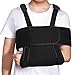 Unizooke Arm Sling Shoulder Immobilizer, Adjustable Forearm and Elbow Support, Fits Left and Right Hand, Men Women (L)