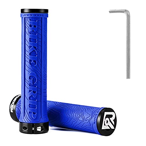 ROCKBROS Double Lock-on Bike Handlebar Grips Blue