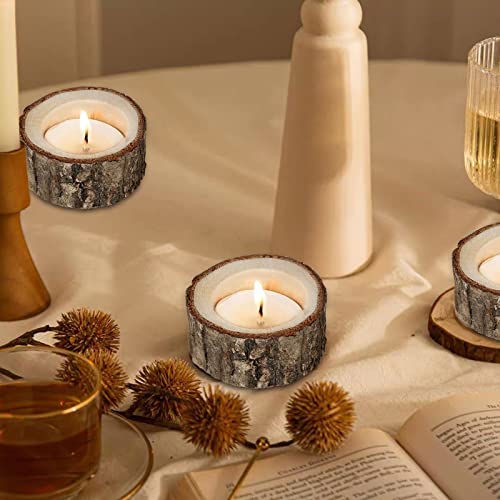 Certbuy 14 Pack Wooden Tealight Candle Holder Wood Votive Tealight Holder For Home Wedding Christmas Party Valentine's Day Decoration #TOP5