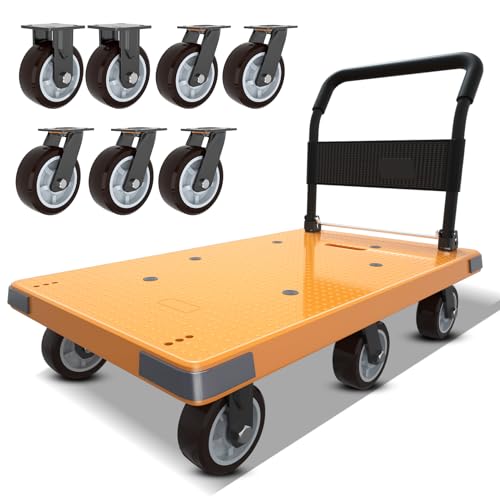 1764 lb Yellow Folding Dolly Cart