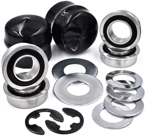 (4 Pack) 532124959 124959 HD Switch Front Wheel Bearing Bushing to Bearing Conversion Kit fits Husqvarna, AYP, Poulan, Jonsered, Craftsman Sears Lawn Mower Garden Tractors